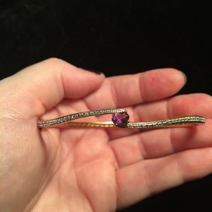 Amethyst bangle bracelet